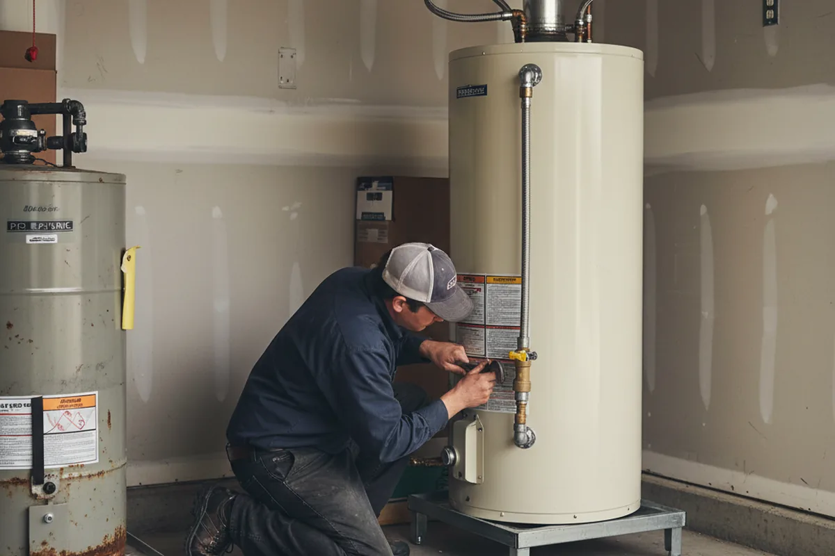 Water heater and shutoff valve replacement in Stella