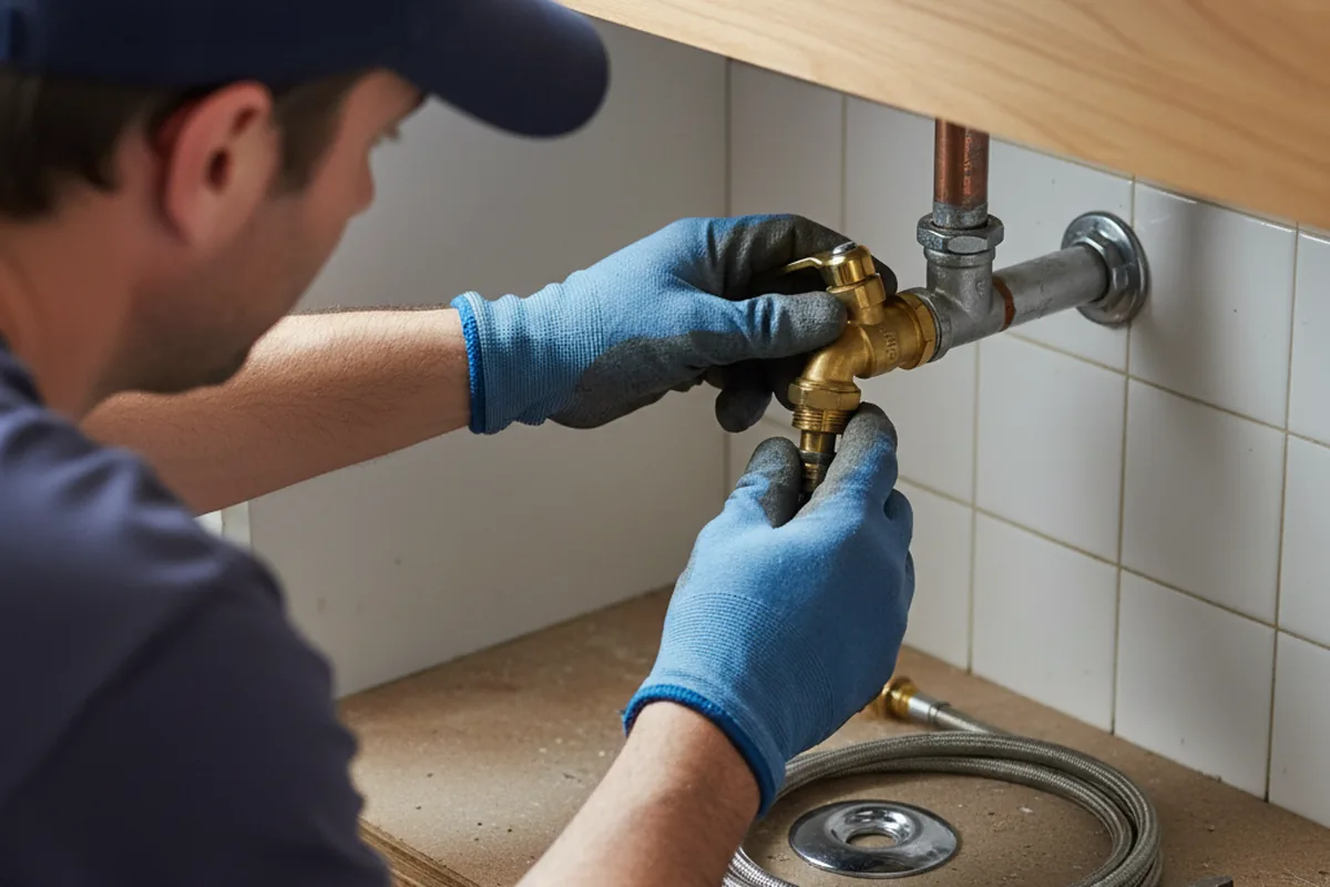 Shutoff valve and fitting work during Emergency Plumbing in Stella